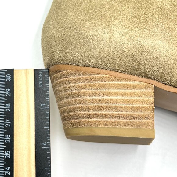 Soludos Womens Size 9 Tan Light Brown Beige Suede Leather Lola Ankle Boots Shoes - Picture 14 of 15